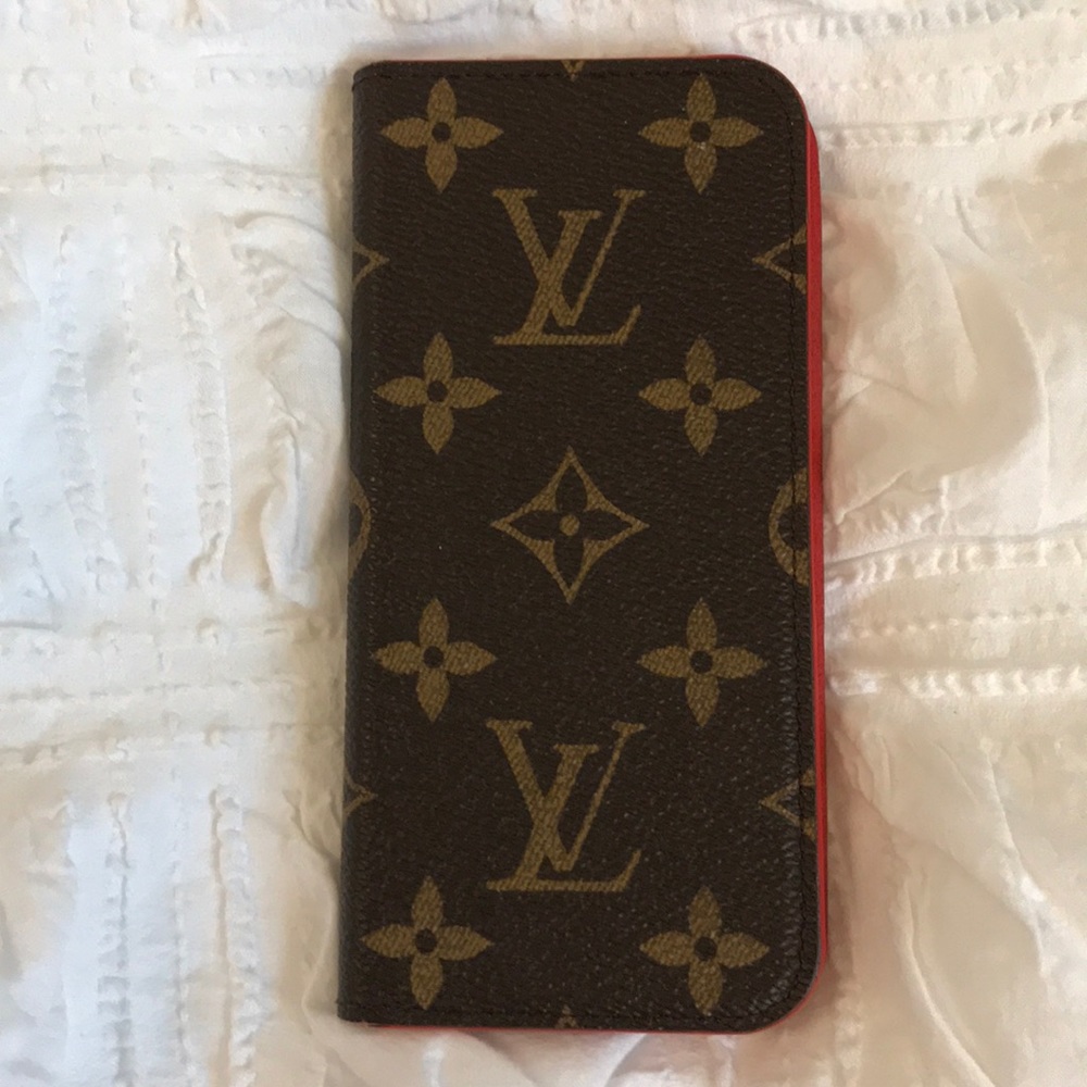 Louis Vuitton LV Phone Case iPhone 7 Red Monogram
